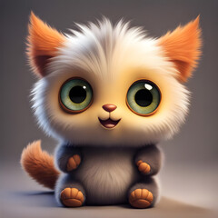 cute little monster smooth skin soft fur bright eyes