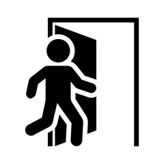 Exit icon  Exit symbol.Emergency exit sign Evacuation symbol.