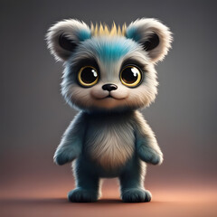 cute little monster smooth skin soft fur bright eyes