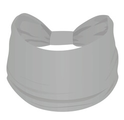 Grey  sport head band. vector illustration