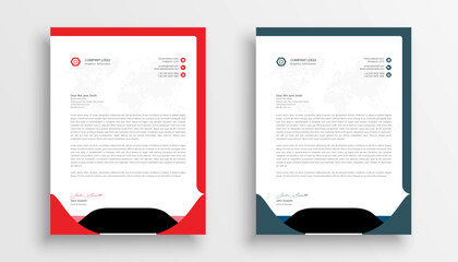 Professional and modern corporate business letterhead design