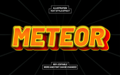 Naklejka na ściany i meble Meteor 3D Bold Text Style Effect