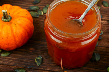 Fragrant autumn pumpkin jam.