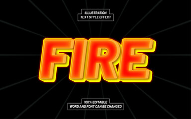 Fire 3D Bold Text Style Effect