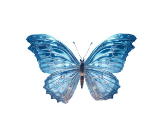 Obraz premium Butterfly made of ice. Winter butterfly concept.