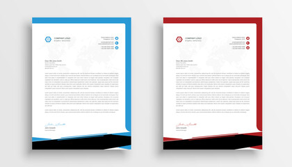 Professional and modern corporate business letterhead design