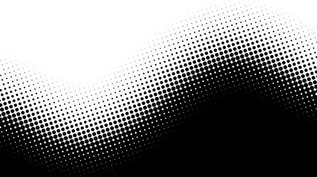 Sine wave halftone black dots background
