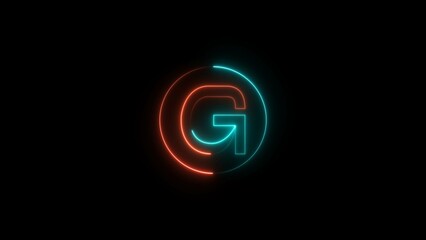 abstract glowing neon text illustration 4k 