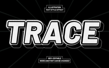 Trace 3D Bold Text Style Effect