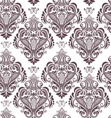 Seamless textile pattern with decorative flowers  