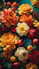 background of roses and flowers, abstract decorations and themes for walls, desktops and phone screens