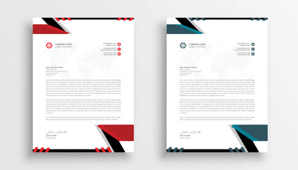 Professional and modern corporate business letterhead design