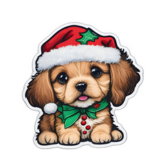 kawaii cute puppy dog x Christmas