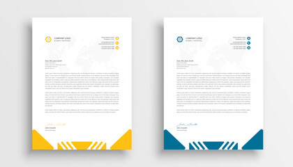 Professional and modern corporate business letterhead design
