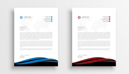 Professional and modern corporate business letterhead design