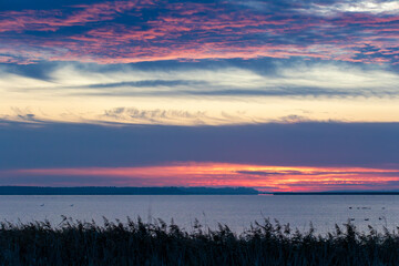 Zum Sonnenaufgang am Bodden vor Zingst.