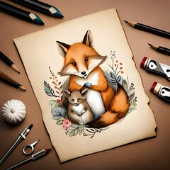 fox animal drawing
