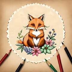 fox cartoon drawing