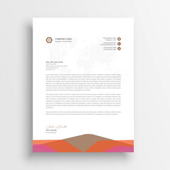 Professional and modern corporate business letterhead design