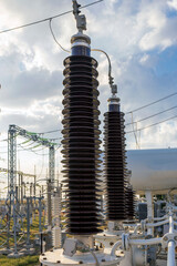 transformer high-voltage input area during repairs.