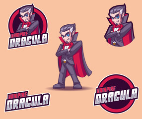dracula vampire logo character