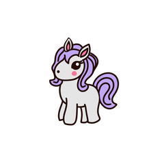 Cute unicorn, illustration 