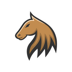 Horse mascot logo vector illustration