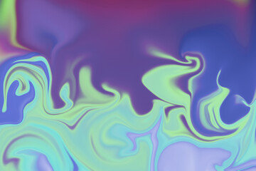 A bland of purple, blue, and green flame-like line designs,abstact background.