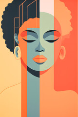 Pensando em Cores: Celebrando a Riqueza da Afrodescendência, AI Generativa - obrazy, fototapety, plakaty
