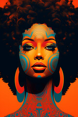 O Enlace da Herança Negra: Comemorando a Identidade, AI Generativa - obrazy, fototapety, plakaty