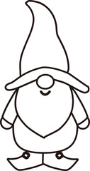 Halloween gnome outline
