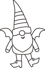 Halloween gnome outline