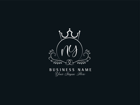 Initials NY Logo Icon, Stylish Signature Ny yn Logo Letter Design For Fashion Shop