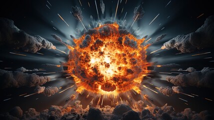 explosion of matter in space, star formation, black hole - obrazy, fototapety, plakaty