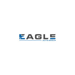 eagle text logo design