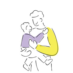 parent and child art on fathers day
