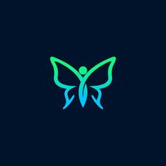 butterfly logo design