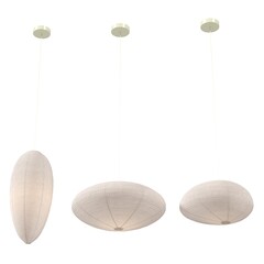 chandelier on the ceiling isolated on white background, hanging lamp, pendant light, 3D illustration, cg render
