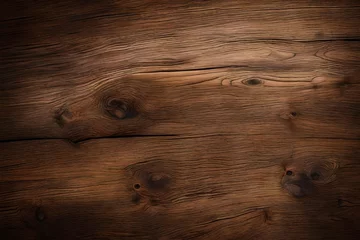 Deurstickers 3d rendering Surface of the old brown wood texture. Old dark textured wooden background.  © Ahtesham