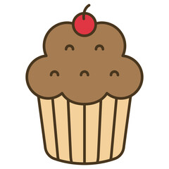 cupcake with cherry