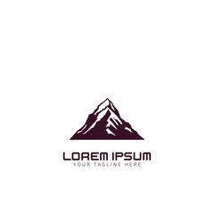 mountain minimal logo icon vector of mountain