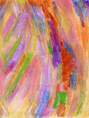 秋の配色が美しい、クレヨン、色鉛筆のアートの背景素材