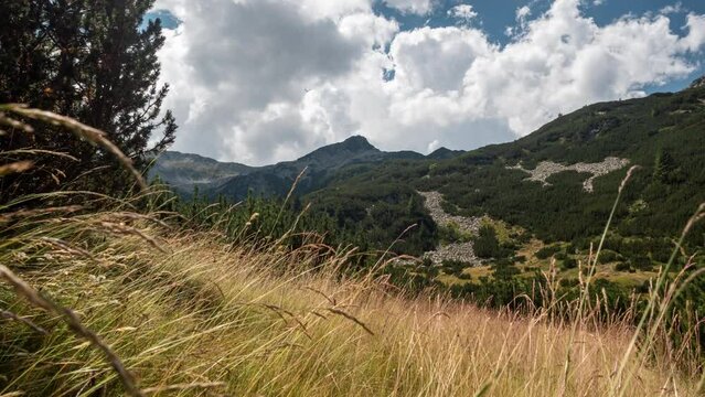 Beautiful Pirin mountain in Bulgaria, Europe. HQ Time Lapse 4K Apple ProRes.