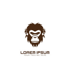 gorilla or chimpanzee or monkey icon. Collection of high quality logo for mobile concepts and web apps. gorilla or chimpanzee in trendy flat style. Vector illustration on a white background