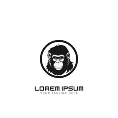 gorilla or chimpanzee icon. Collection of high quality black outline logo for mobile concepts and web apps. gorilla or chimpanzee in trendy flat style. Vector illustration on a white background