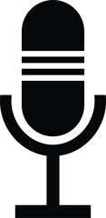 Microphone icon vector and illustration