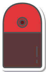 日用品のステッカー単品イラストアイコン　醤油瓶