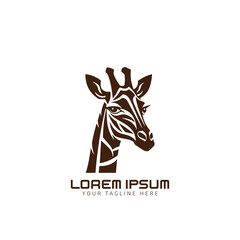 A Giraffe animal logo template icon vector illustration design