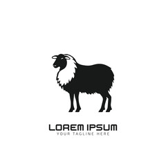 black sheep logo vector icon design template silhouette vector illustration