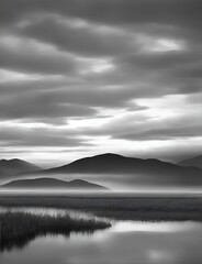 Fototapeta premium clouds over the river